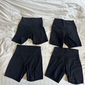Lululemon Align black 6” size 4 shorts pack of 4